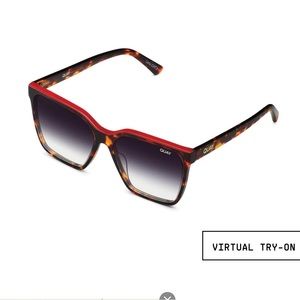 Quay Level Up sunnies with a tortoise red frame and standard fade lens.